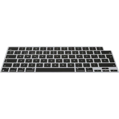 Afbeelding van kwmobile Keyboard Cover Compatible with Apple MacBook Pro 14&quot; (2023) A2779 QWERTY (Spain) Layout Silicone Skin Black