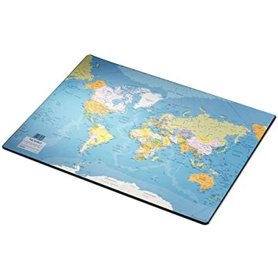 Afbeelding van Esselte Bureau Onderlegger Wereldkaart Frans 40x53cm
