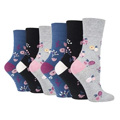 Afbeelding van Gentle Grip 6 Paires Chaussettes Femme Diabétiques SOLRH216