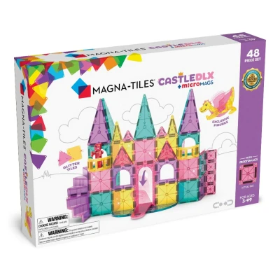 Afbeelding van Magna tiles magnetische tegels castle deluxe met micromags 48st
