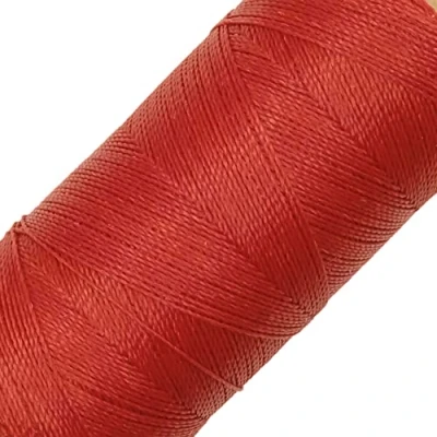 Afbeelding van LINHASITA Spoel gewaxt garen 100 g/m² 360 m dikte 0,5 mm polyester macramégaren 30 kleuren rood