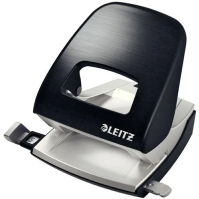 Image de Leitz Perforateur, 30 feuilles, Réglette de guidage avec marquages des formats, Métal, Noir métallisé, Style, 50066094