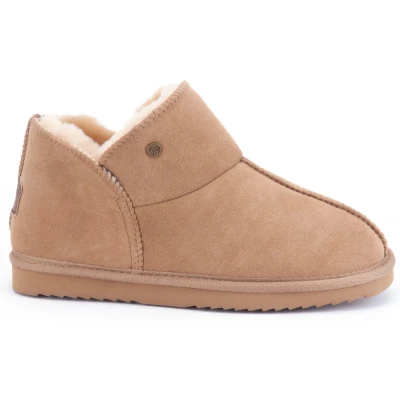 Afbeelding van Warmbat Australia WLW321026 Pantoffels, Dames, Maat: 36, Brown Veloursleer