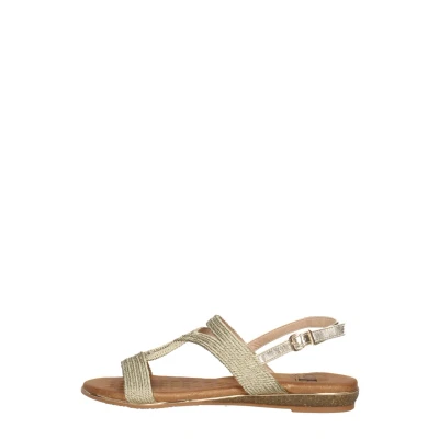 Afbeelding van SUB55 PLAT Sandalen, Dames, Maat: 37, Taupe Kunststof/ textiel