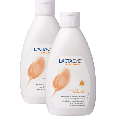 Afbeelding van Lactacyd verzorgende wasemulsie 2 x 300 ML intieme hygiëne Intiemverzorging