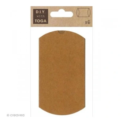 Image de Boîte cadeau à décorer 6 x 8 cm kraft pcs