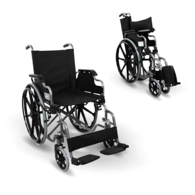 Afbeelding van Mobiclinic Giralda Premium Rolstoel Orthopedisch Inklapbaar Voetsteun Armleuningen Zitting 43 cm Staal Lichtgewicht