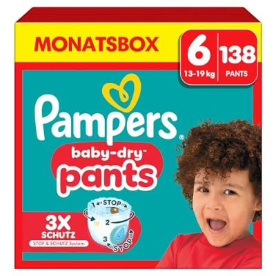 Afbeelding van Pampers Baby Dry Luierbroekjes Maat 6 (15 kg+) 138 stuks