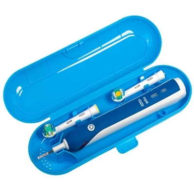 Afbeelding van Nincha elektrische tandenborstel etui reisetui voor Braun Oral B serie kunststof vervangende 1 handstuk en 2 opzetborstels (blauw)