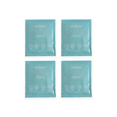 Afbeelding van Valquer Shake 4 stuks lang aanhoudende badgel, lichaamsgel, navulbaar, 1 fles = oneindige gels. Zero Waste. 25 g 400 ml gel zakken water à