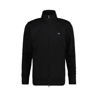 Afbeelding van GANT REG Shield Sweater met rits, Heren, Maat: Large, Black