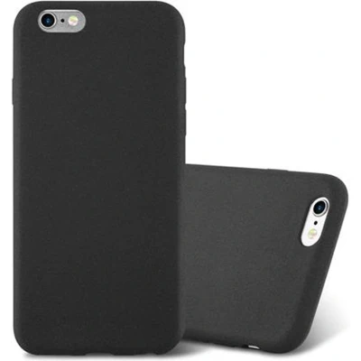 Afbeelding van Cadorabo Hoesje geschikt voor Apple iPhone 6 / 6S in FROST ZWART Beschermhoes gemaakt van flexibel TPU silicone Case Cover