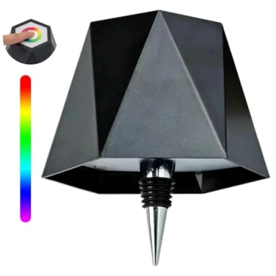 Afbeelding van Spurleh Oplaadbare fleslamp, draadloos, RGB, 2000 mAh, dimbaar, touchscreen, led, voor binnen en buiten, restaurant, bar
