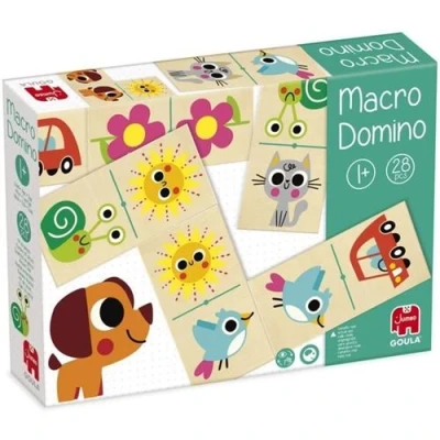 Image de Jeu Éducatif Goula Macro Domino Animaux Et Objets Du Quotidien Avec Grandes Pieces En Bois