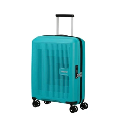 Afbeelding van American Tourister Aerostep Spinner 55 Exp turquoise tonic Harde Koffer