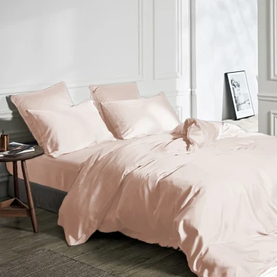 Afbeelding van Dekbedovertrek 100% Bamboe 1 persoons (140x200/220), Kleur: Blush Roze Effen Primaviera Deluxe Ga naar Dekbed Discounter.nl &amp;
