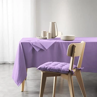 Afbeelding van Tafellaken Tafelkleed Mistral katoen gerecycled 140x240cm lila