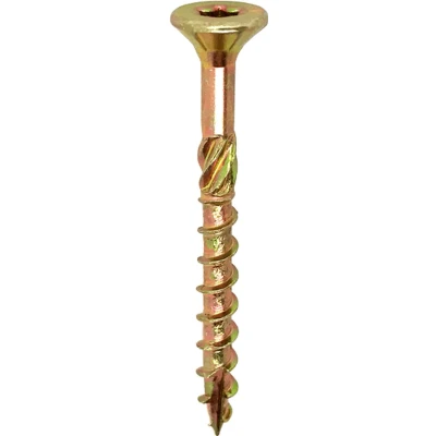 Afbeelding van Wovar Spaanplaatschroeven Geel Verzinkt 5 x 70 mm Torx 25 met snijpunt Doos 200 Stuks