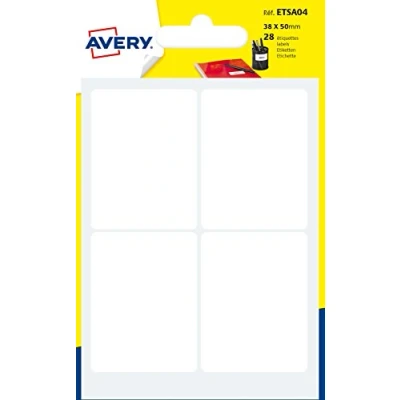 Afbeelding van Avery Zak met 28 zelfklevende etiketten, formaat 38 x 50 mm