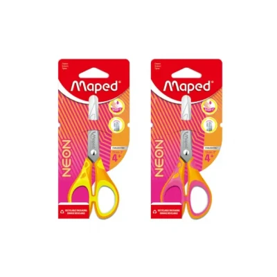 Afbeelding van Kinderschaar maped neon 13cm assorti