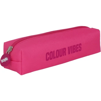 Afbeelding van DOHE Eenvoudig schooletui 1 vak, veelzijdig rechthoekig etui, 21 x 6 cm, ritssluiting, gemaakt van duurzaam polyester kleur Vibes Roze, 20 5 eenpersoonsbed (1, Eenpersoons (1