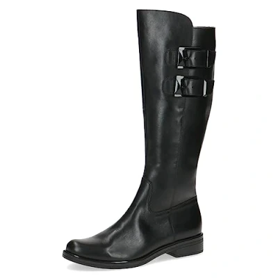 Afbeelding van CAPRICE 9 25501 41, platte dameslaarzen, Nappa zwart
