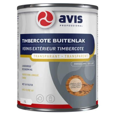 Afbeelding van Avis Timbercote Donker Eiken Hoogglans 1 liter Blanke lak &amp; Beits