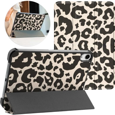 Afbeelding van imoshion Tablet Hoes Geschikt voor iPad Mini 7 (2024) / 6 (2021) Design Trifold Bookcase Meerkleurig /Leopard