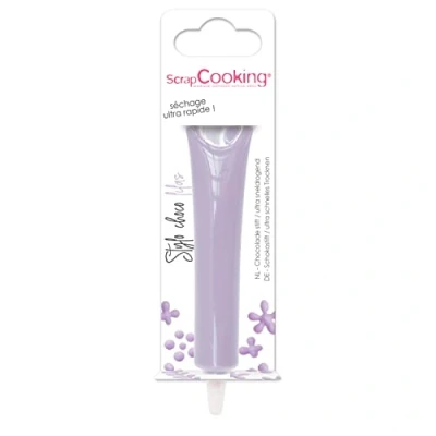 Afbeelding van ScrapCooking Lila chocostift Voedselpen Voor gebak, 25 g Eetbare decoratieve pen Schrijven en tekenen op desserts, cakes koekjes verjaardagsfeestjes 6813