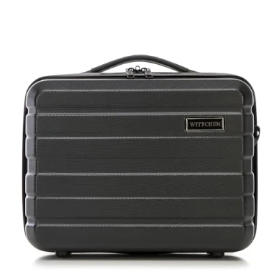 Image de WITTCHEN COMODO Line Valise cosmétique Bagages Trousse de Toilette Vanity Case Voyage Femme Rigide Portable en ABS Bandoulière amovible Taille XS Noir