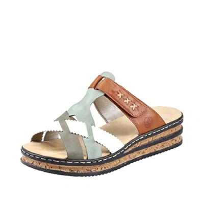 Afbeelding van Rieker Damesslippers 62989, Bunt