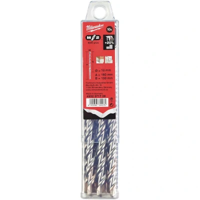 Afbeelding van MILWAUKEE 4932371708 SDS Plus M2 hamerboor 2 spiraals 10x160mm (10 st.)