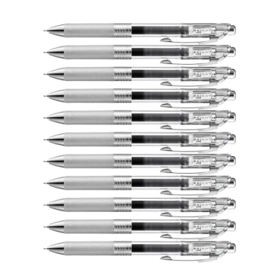 Afbeelding van Pentel Energel Pure BLN75TL AX gelpen, 0,25 mm, lijndikte, naaldpunt, navulbaar drukmechanisme, zwart