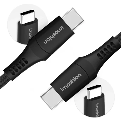 Afbeelding van iMoshion Kabel USB C naar 100W 2 meter Geschikt voor Laptops tot Snellader Oplaadkabel Smartphone, Tablet en Laptop