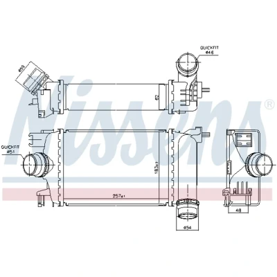 Afbeelding van NISSENS 961583 Intercooler