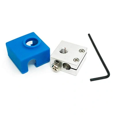 Afbeelding van micro swiss Verwarmingsblok met siliconen sok voor CR10/Ender 2/Ender 3/ANET A8 MK7, MK8, MK9 hotends printers