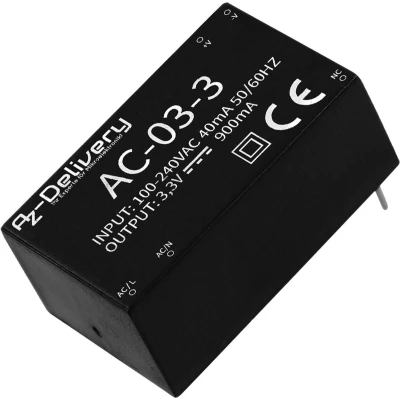 Afbeelding van AZDelivery 220V tot 3.3V Mini Voeding compatibel met Raspberry Pi Inclusief E Book! 1