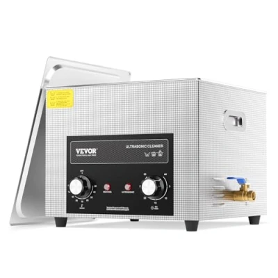 Image de VEVOR Nettoyeur à Ultrasons Numérique 15 L avec Minuterie Chauffage pour Bijoux