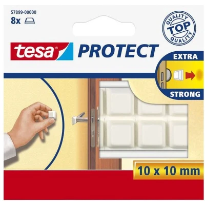 Afbeelding van Tesa Beschermblokjes, Vierkant, Ft 10 X Mm, Wit, Pak Van 8 Stuks Beschermblokje