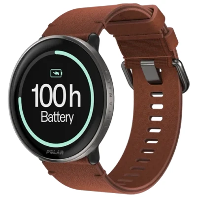 Afbeelding van Polar Ignite 3 Titanium Bruine Leren Band M L