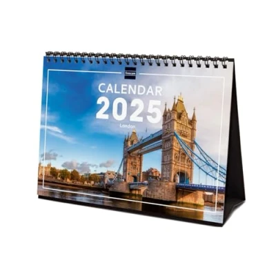 Afbeelding van Finocam Internationale bureaukalender 2025, 1 maand per pagina, januari 2025 december (12 maanden) London International