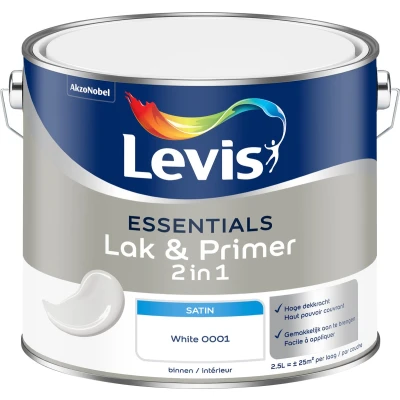 Afbeelding van Levis Essentials Lak &amp; Primer Wit 2,5 L