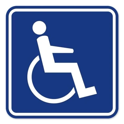 Afbeelding van iSecur® Vierkante muursticker voor rolstoel, gehandicapten, 10 x cm, art. hin_467, buitenlijm auto, vrachtwagen, jaloezieën, voertuigen, UV en weerbestendig