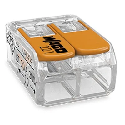 Afbeelding van WAGO COMPACT 221 aansluitklem, 2 klemmen met bedieningshendels (25 stuks)
