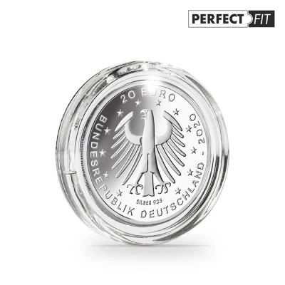 Afbeelding van Leuchtturm Leuchtturm, Muntcapsules, Rond voor Munten Ø 32,5 mm. Ultra Perfect FIT, zonder griprand Transparant per 10 st.