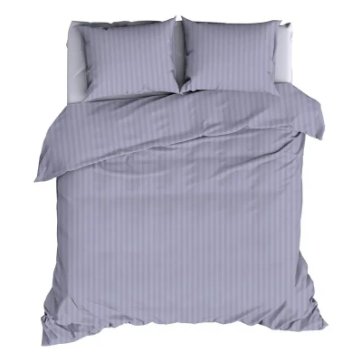 Afbeelding van Satin d&#039;Or Satijnstreep Dekbedovertrek Tweepersoons 200x200/220 cm Lilac