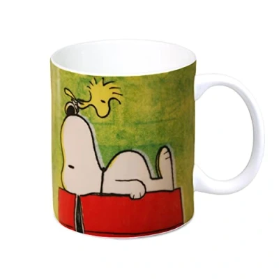 Afbeelding van Logoshirt® Snoopy &amp; Woodstock I Authentic Peanuts Mok Koffiemok Porselein 300 ml In Kleurrijke Geschenkdoos Origineel Gelicentieerd Ontwerp
