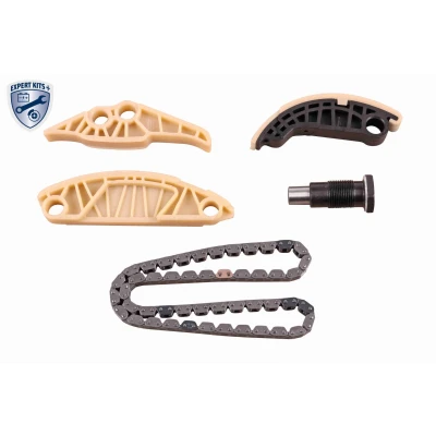 Afbeelding van VAICO V10 10022 BEK2 Distributiekettingset Met kettingspanner, draagrails Tandketting, Gesloten ketting VOLKSWAGEN: Polo V Hatchback, Golf 7