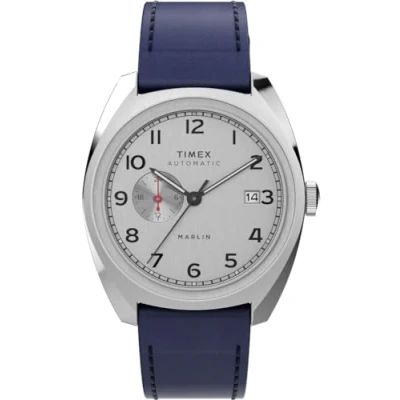 Afbeelding van Timex Marlin TW2V61900 Horloge Leer Blauw Ø 39 mm