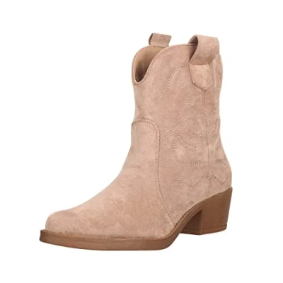 Afbeelding van Elara Cowboy/Bikerlaarsjes, Dames, Maat: 39, Pink Kunststof